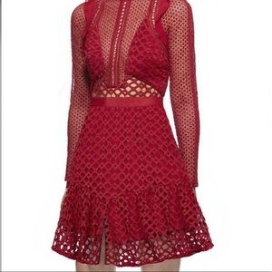 Self Portrait Red Mini Dress